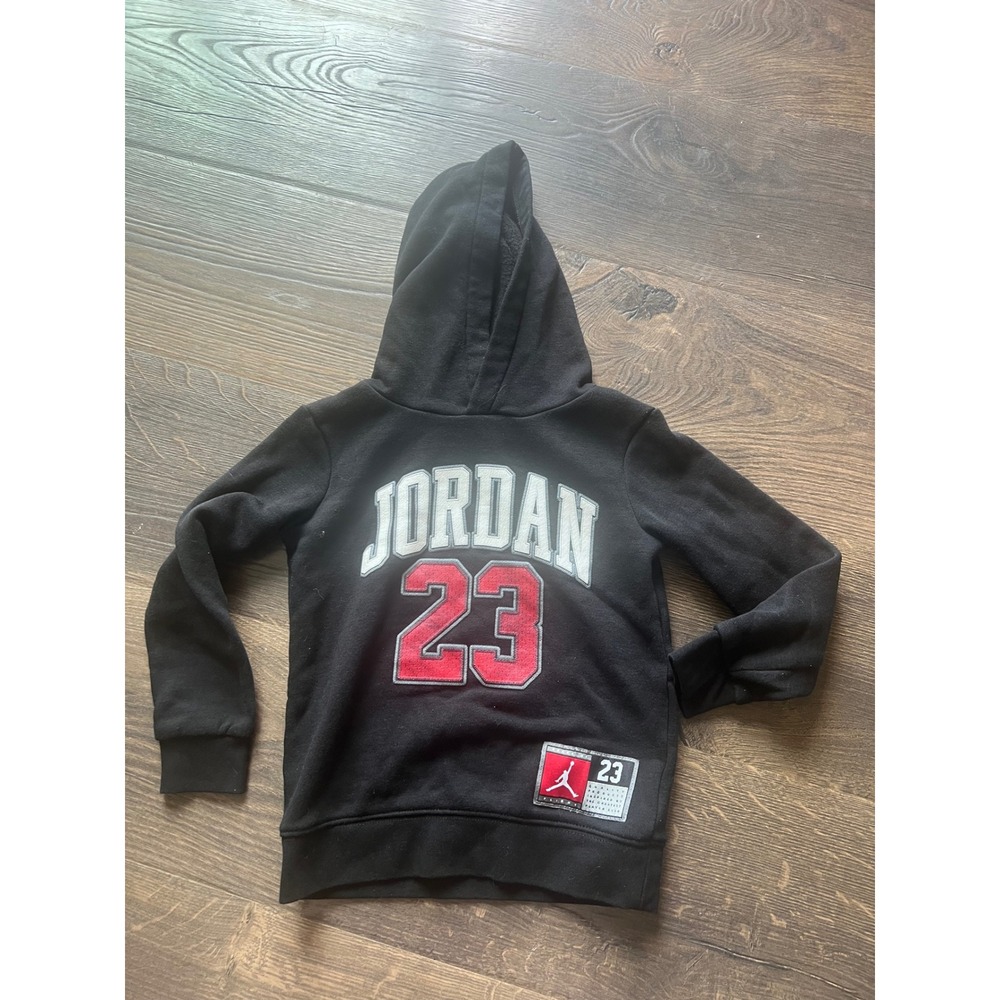 Jordan Kids Black Pullover Hoodie Jumpman Logo Fleece Sweatshirt Size 3T
